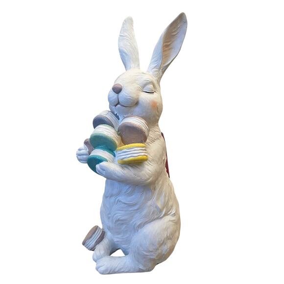 Sweet Treats Oversized 24in Bunny Rabbit With Macarons Easter Spring Decor New - Picture 2 of 16